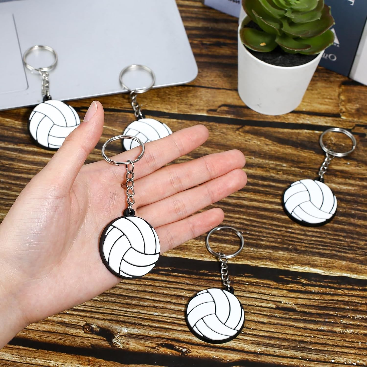 20pcs Volleyball Keychains Sports Team Gifts Party Favors School Reward Birthday
