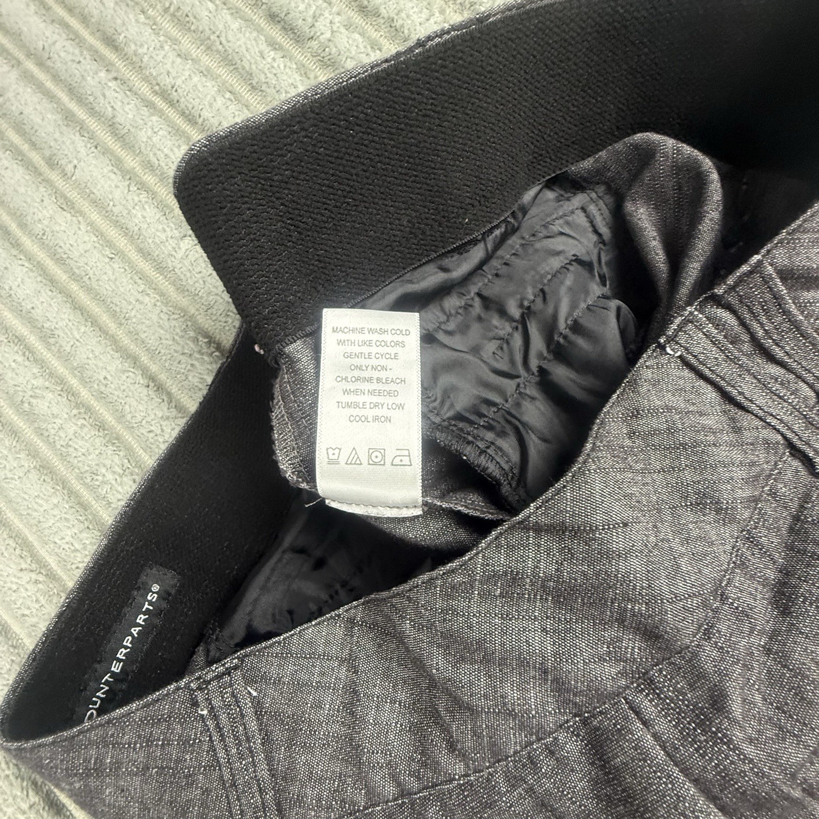 Counterparts Womens Cropped Pants Size 10 (31×23) Gray Capri Stretch Trouser