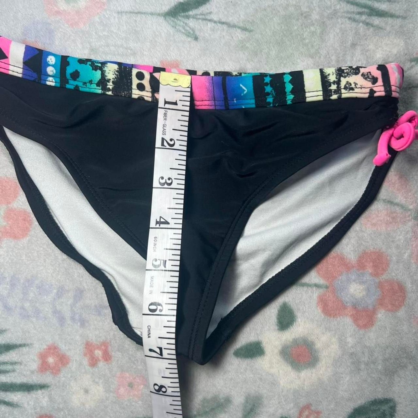 Vintage Y2K 2000s Ocean Pacific Bikini Bottoms Kids 7/8 Mcbling Scene Grunge Emo