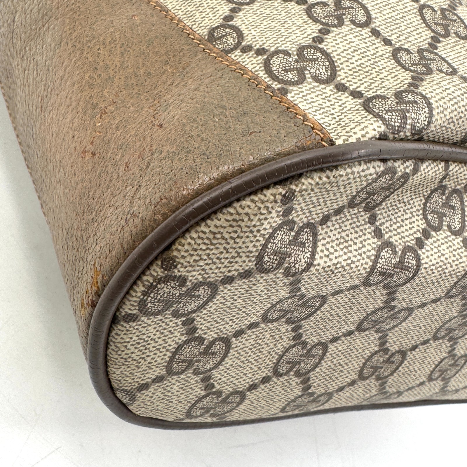 Vintage GUCCI Sherry Shoulder Bag Drawstring GG