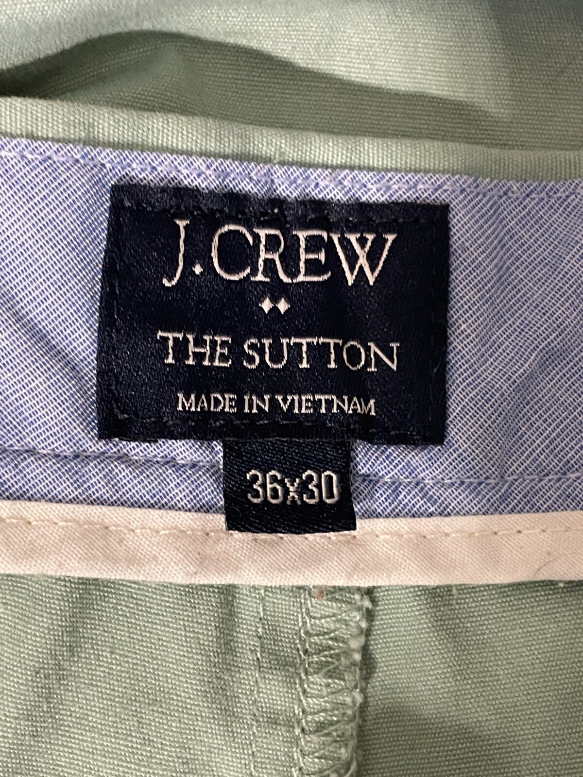 J Crew Pants Mens 36 Green The Sutton Preppy Summer Weight Work Comfort 36×28