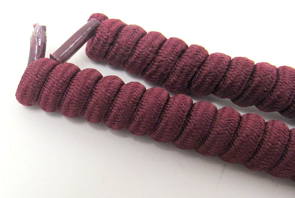 2 Maroon No Tie Spiral Laces Shoes Curly 6 to 28 inches No Headache Sun Visor