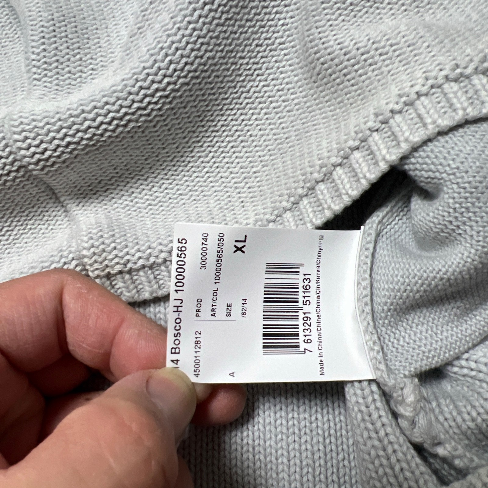 Strellson Jacket Men Extra Large Gray Knit Full Zip Sweater Hoodie Casual