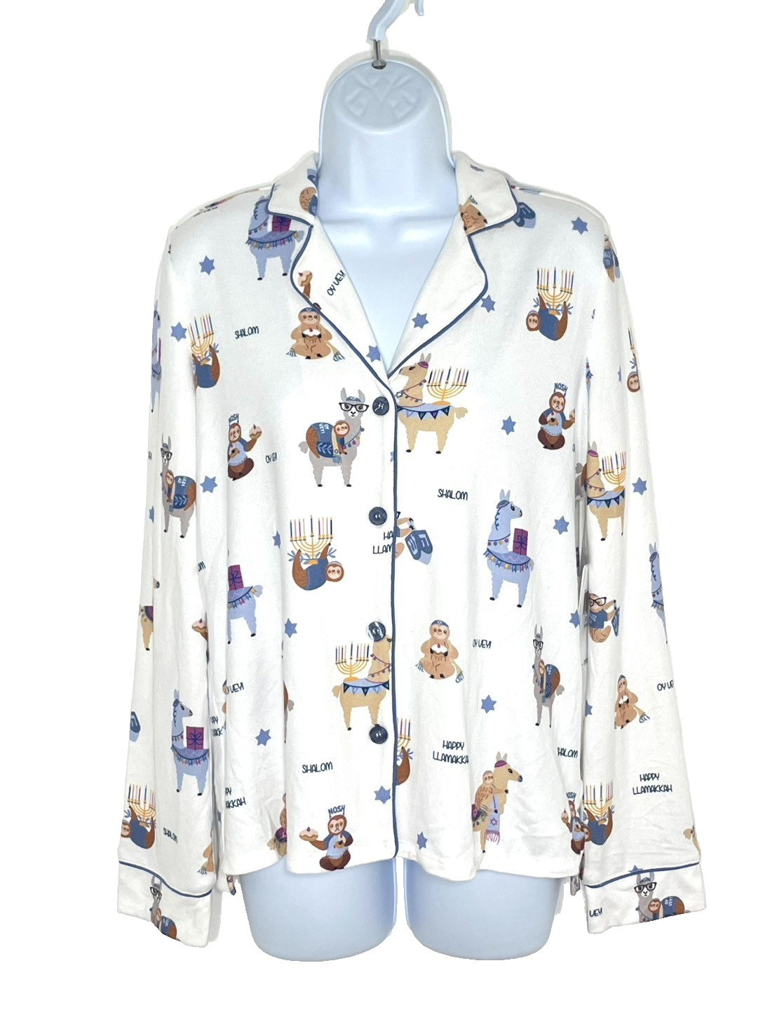 NWT PJ Salvage Womens S Happy Llamakkah Pajama Top (Pants not included)