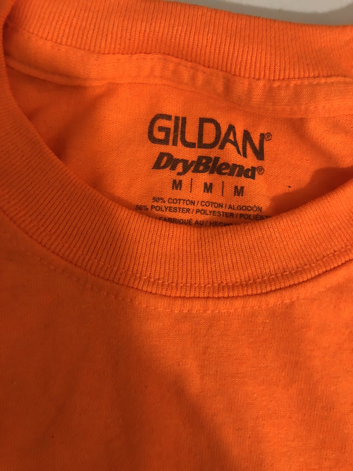 Orange Gildan Dry Blend M Medium T-Shirt Sh2