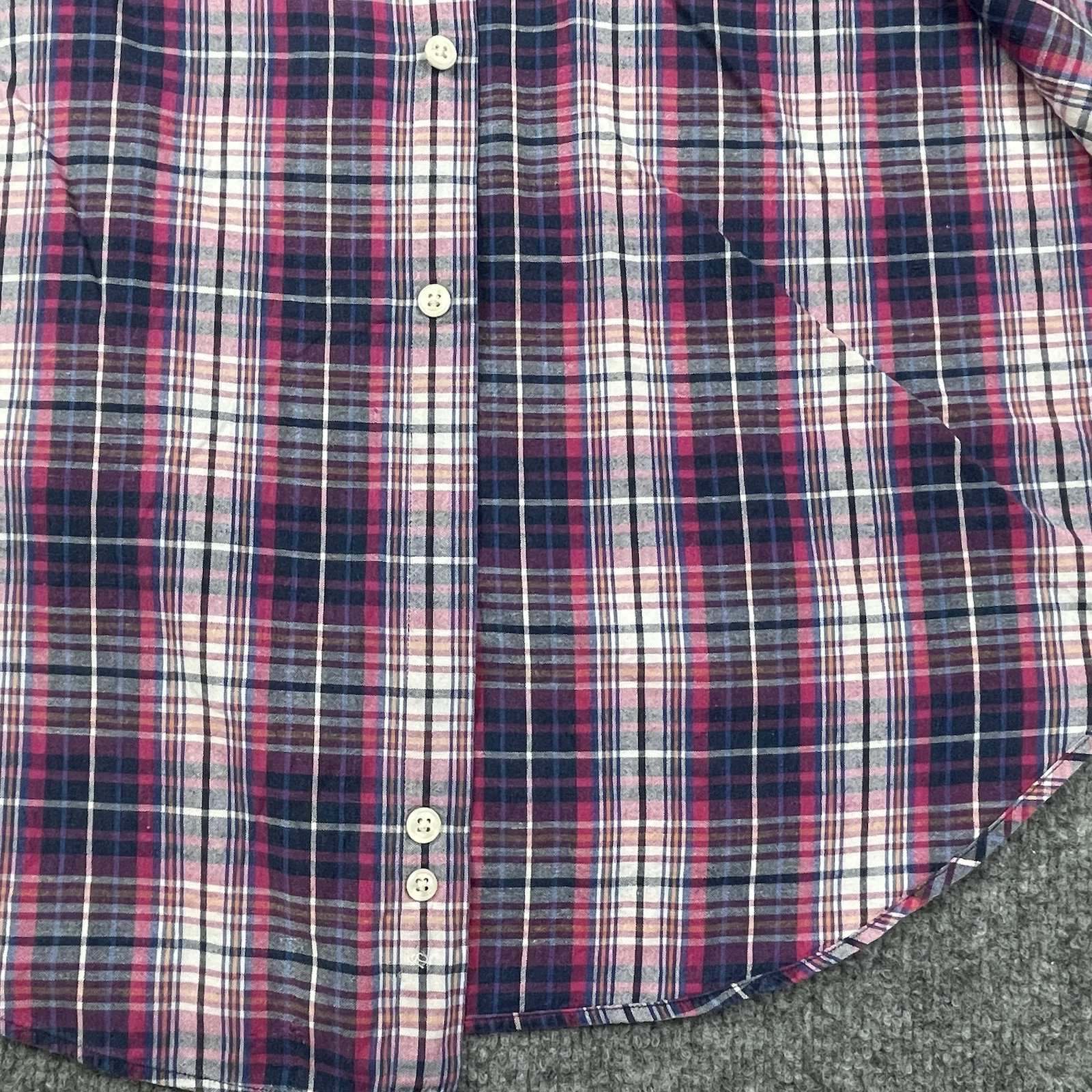 Vintage NORSPORT Shirt Men’s Extra Large Madras Button Up Plaid Checkered Preppy