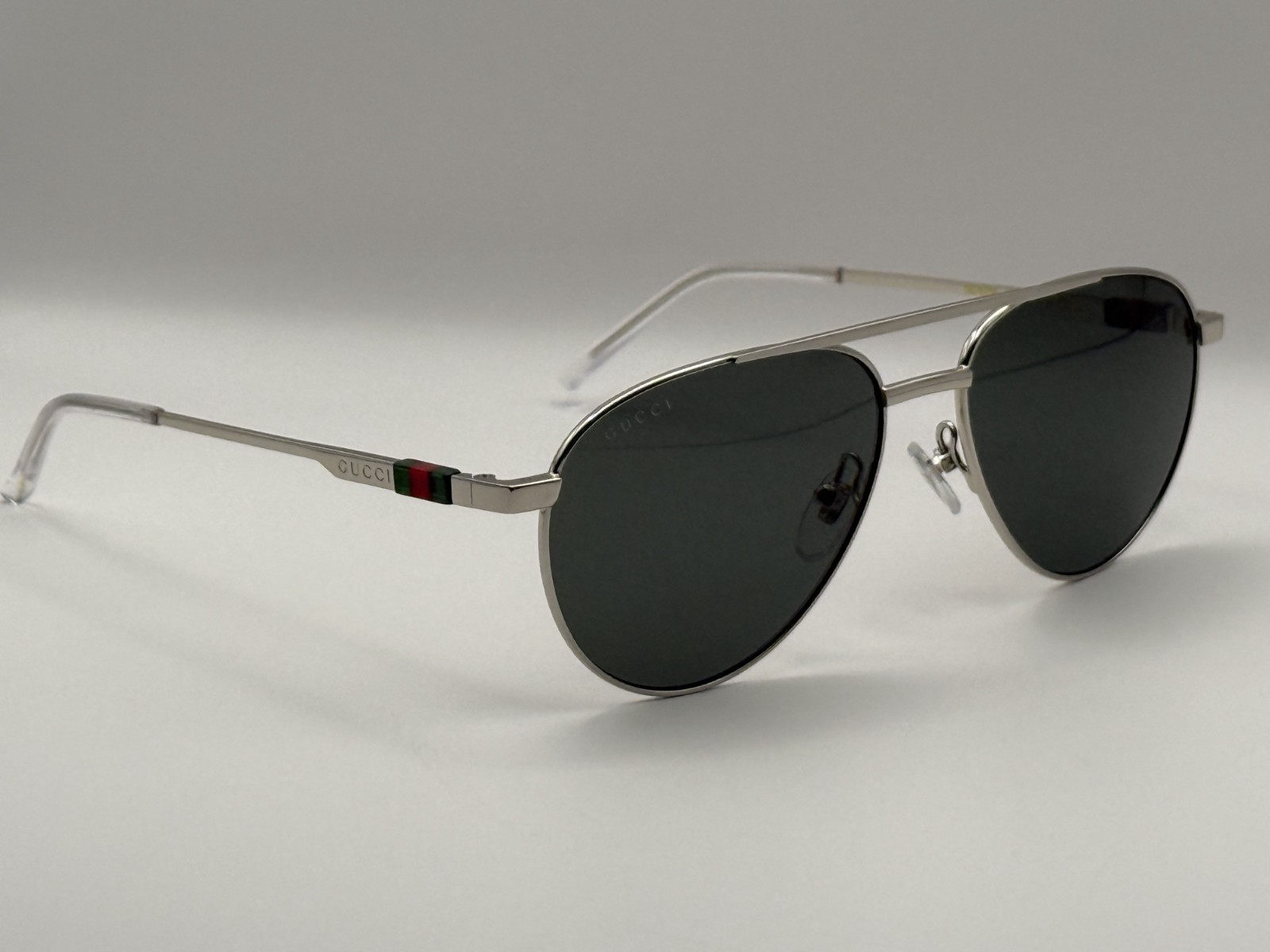 NEW GUCCI GG 1679S-001 48 MM AVIATOR GREY TINTED SUNGLASSES