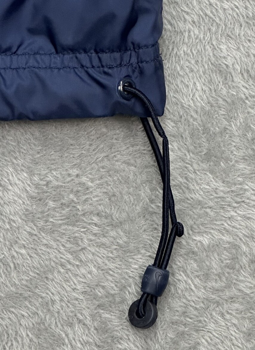 VTG Y2K Nike Jacket Mens XL Blue Full Zip Lined Windbreaker Pockets Swoosh