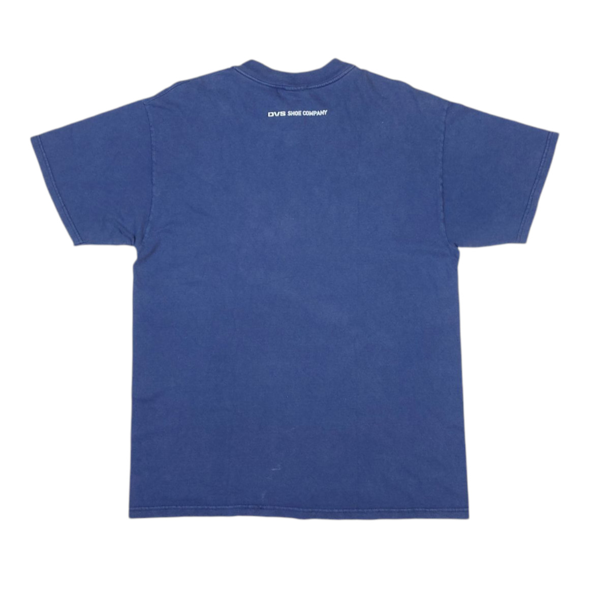 Vintage 90s DVS Shoes Company Skateboard Double-Sided Blue Navy T-Shirt L/XL