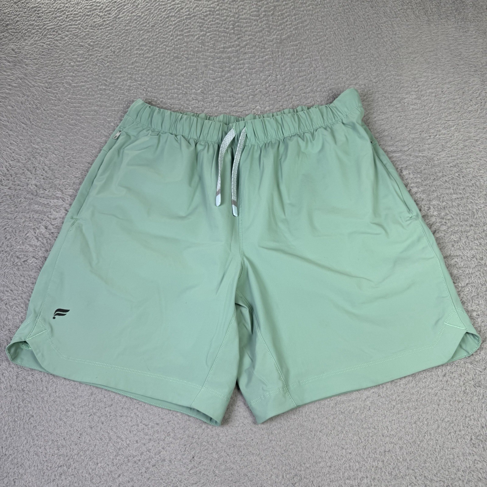 Fabletics The One Shorts Mens Medium Teal Green 7″ Unlined Workout Athletic