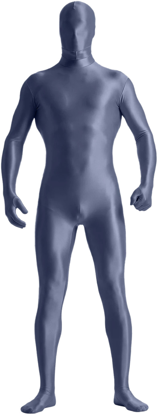 Men Satin Glossy Tracksuits One Piece Jumpsuits Cosplay Costume Zentai Bodysuits