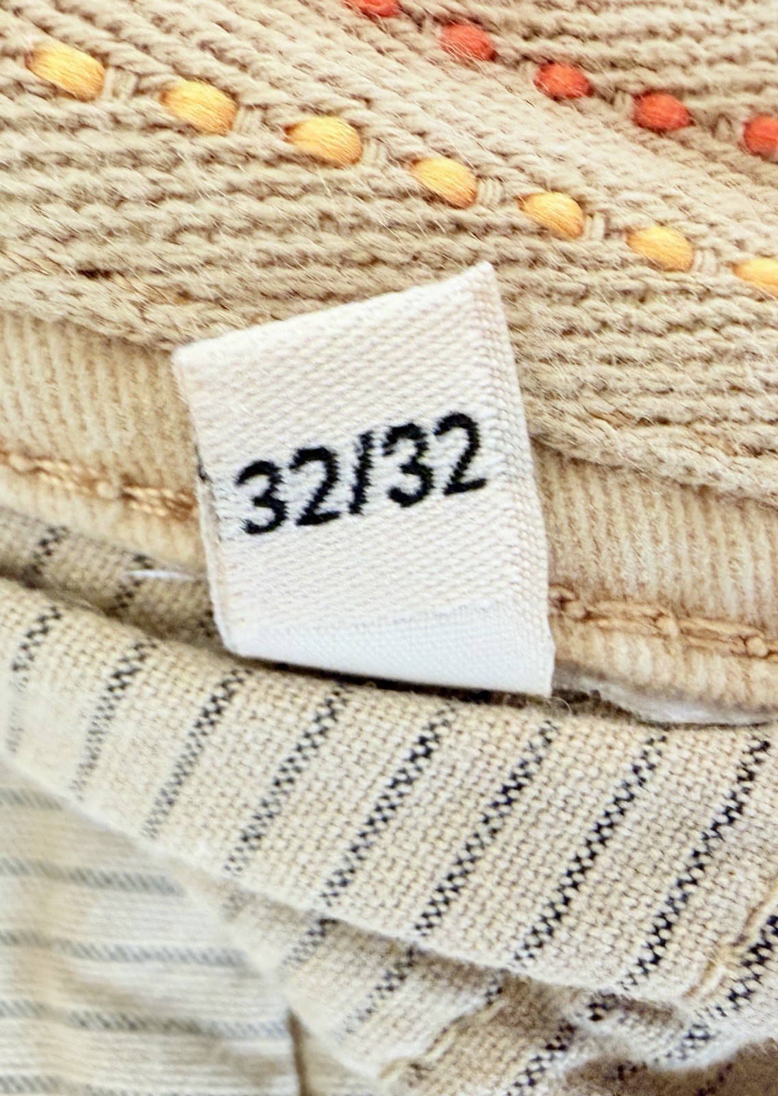 Marine Layer Men’s Beige Chino Pants 32W Slim Straight Stretch Flat Front
