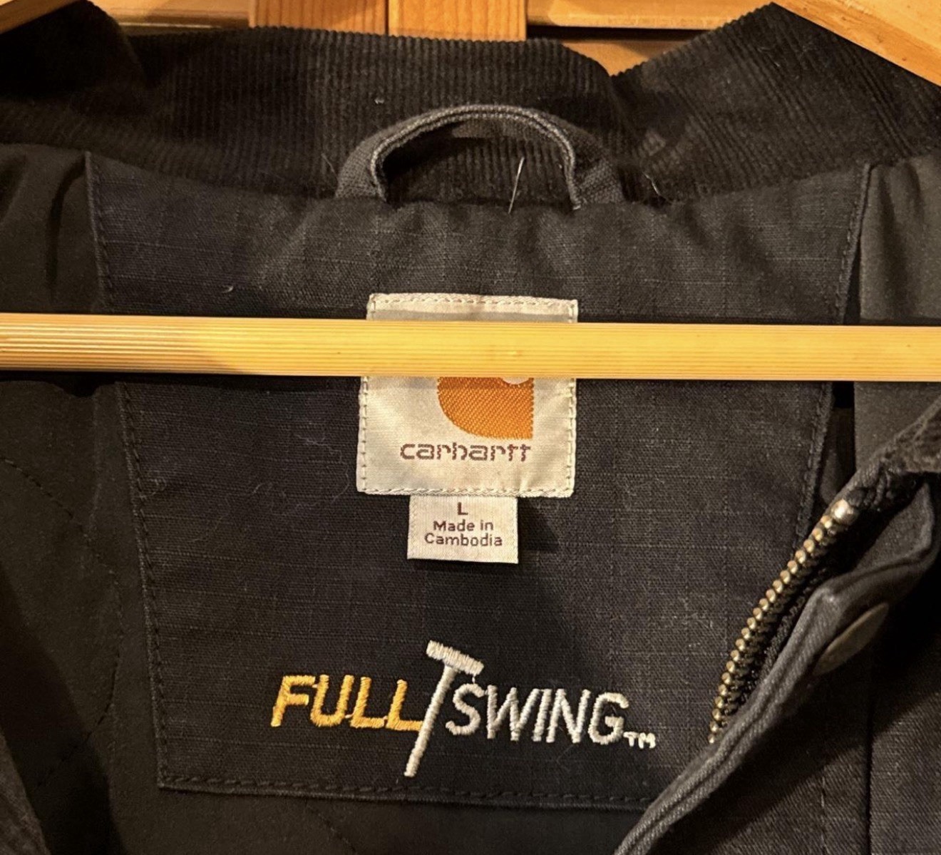 Carhartt black jacket Size L