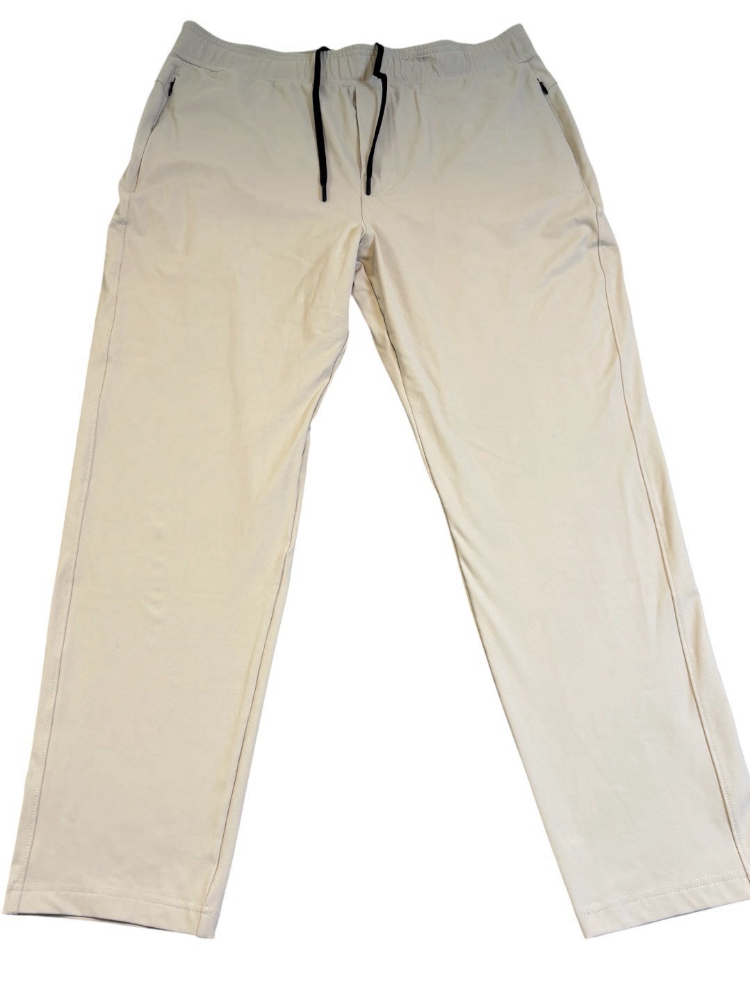Public Rec Men’s Beige Straight Leg Drawstring Pants Pockets Size 36