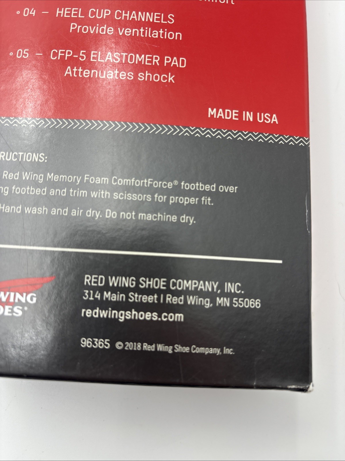 Red Wing Shoes Memory Foam ComfortForce Footbeds Insoles Size 12, MPN 96365
