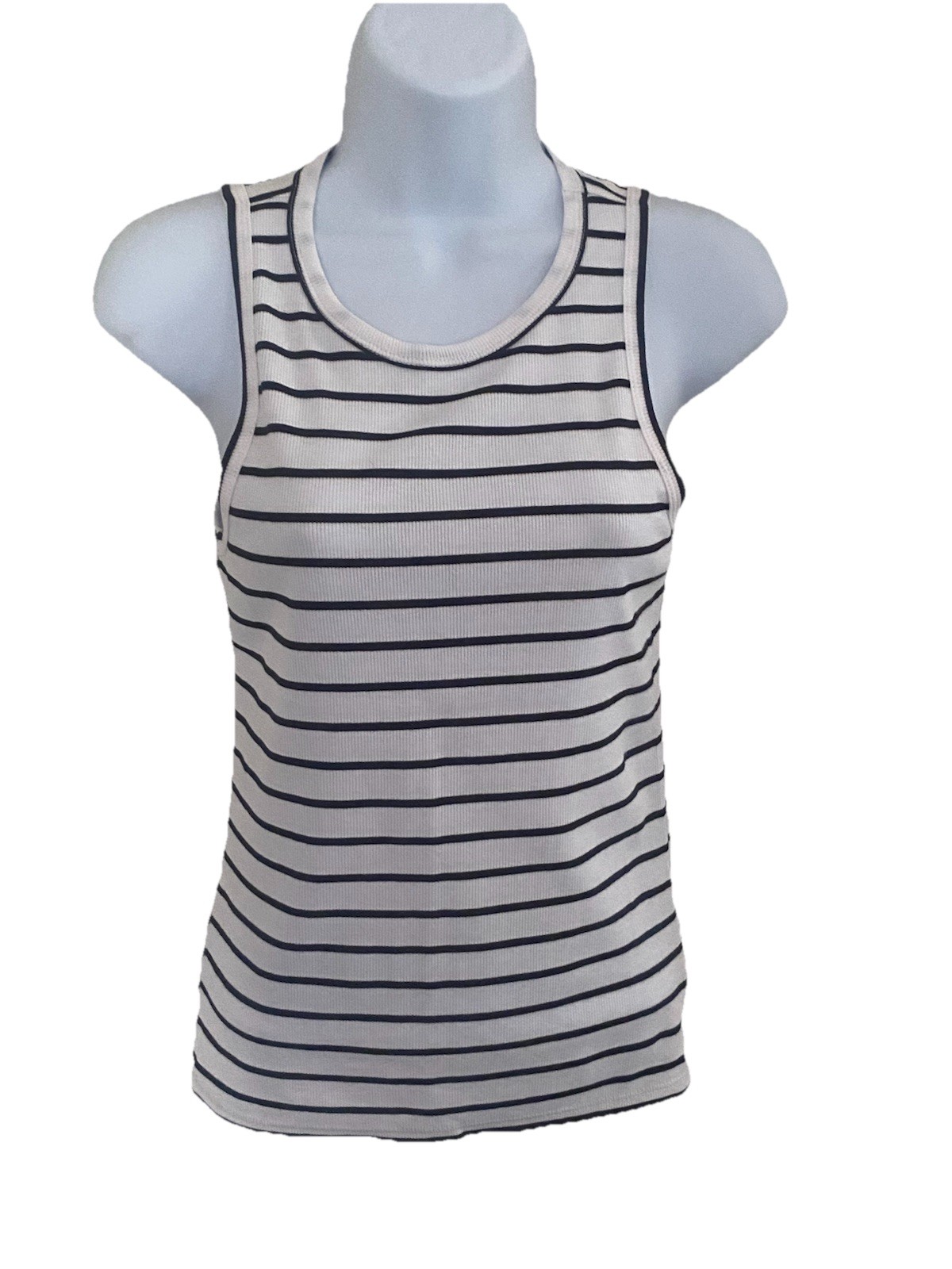 NO BOUNDARIES WOMENS’S STRIPED HIGH NECK TANK SIZE SMALL (4-6) NWT FREE SHIPPING