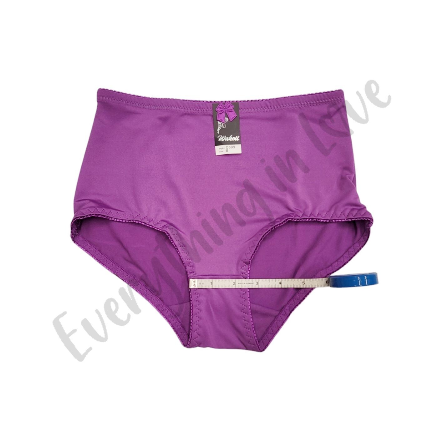Wakoii Mid-High Waist Stretch Nylon Breathable Full Coverage Satin Brief Panties
