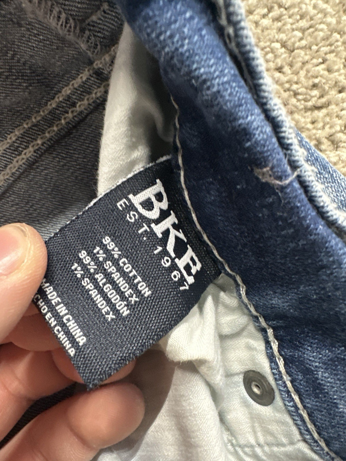 BKE Buckle Alec Straight Leg Jeans Men’s 31×32 Blue Stretch Denim Pants Distress