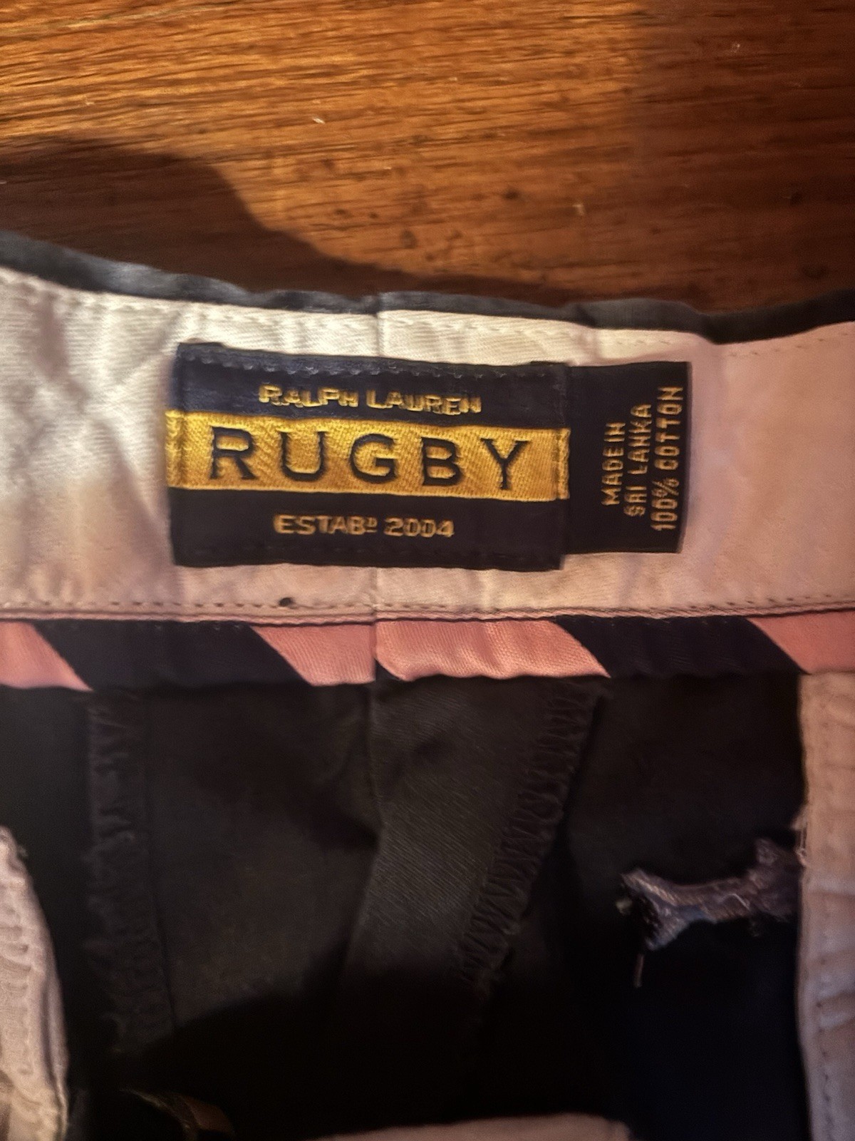 Ralph Lauren Rugby Men’s Navy Shark Embroidered Chino Pants Size 32×34