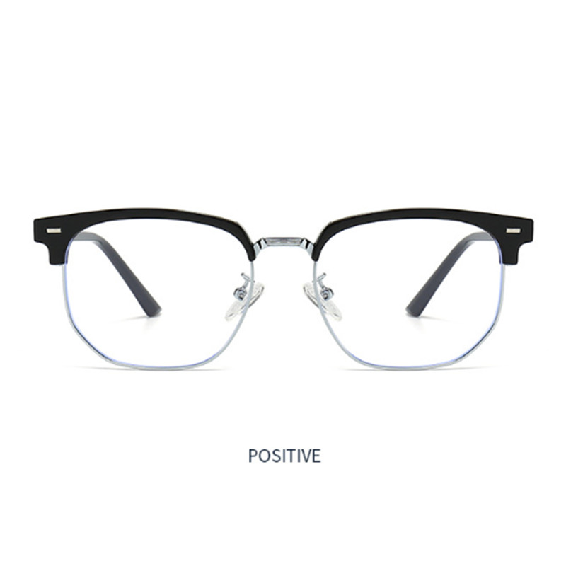 Men Metal Square Photochromic Presbyopic Glasses Full Frame Business Sunglasses