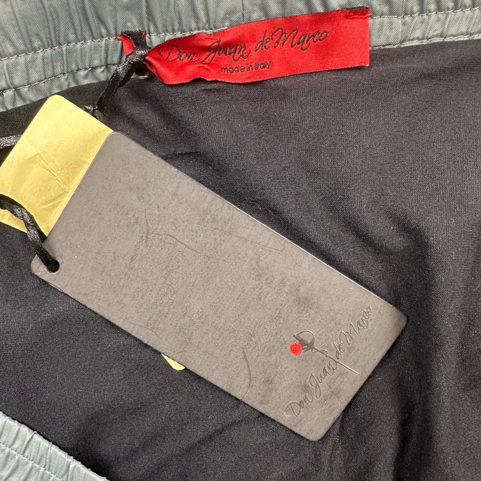 NWT Don Juan Demarco Costume Olimpo Grigio Sweat Shorts Mens Large Gray Logo