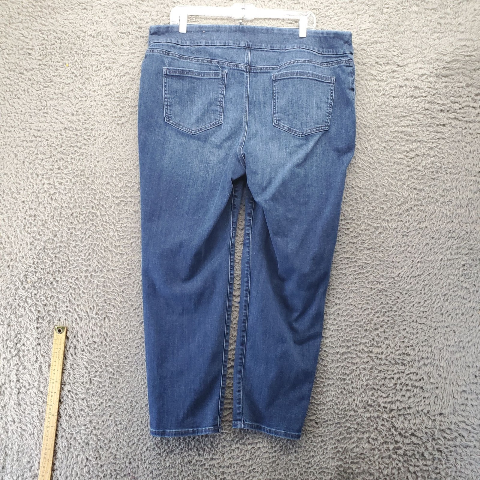 Chicos Jegging Womens 3.5R US 18R Blue Ankle Pull-On Stretch Comfortable Casual