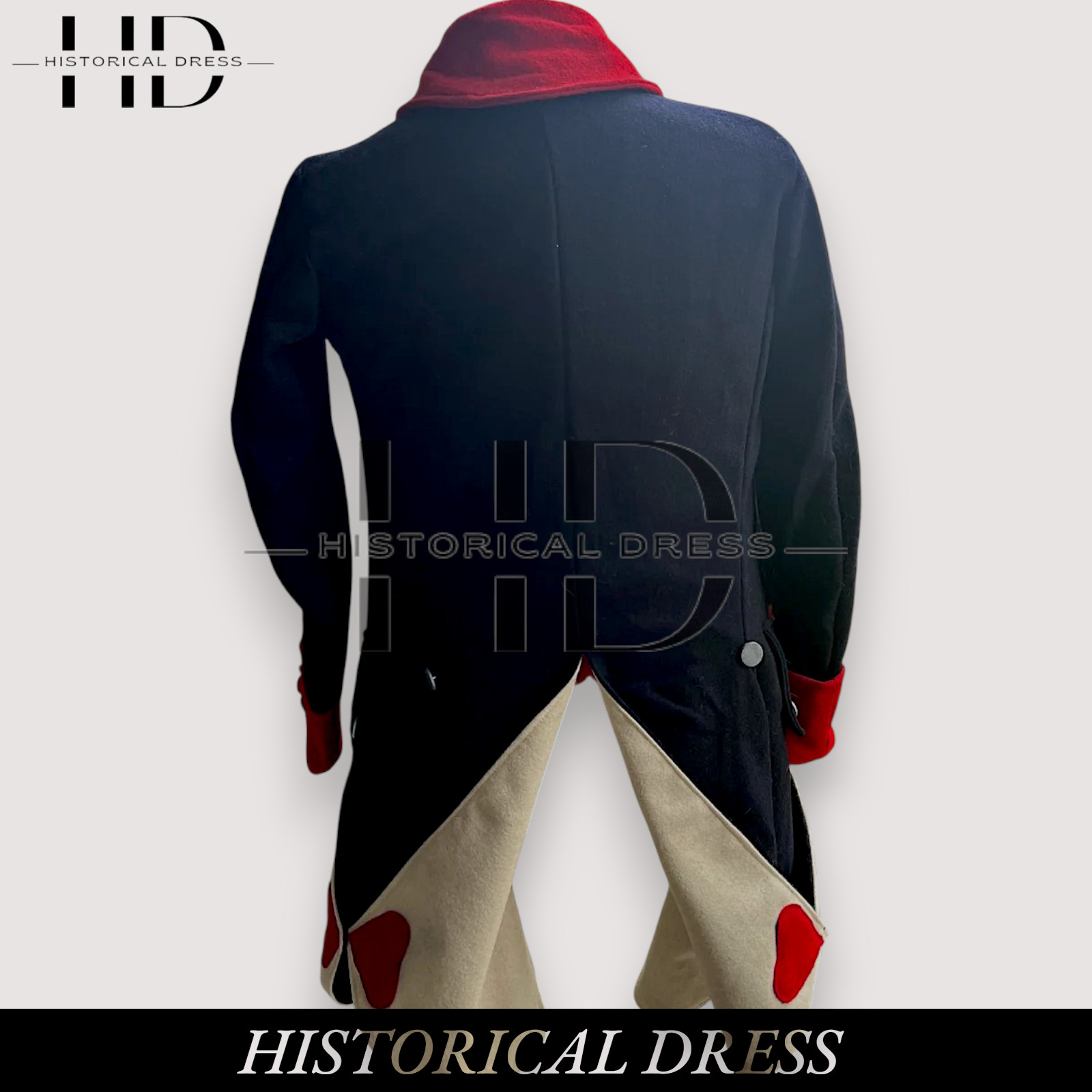 Continental Army Regimental Coat + Vast Revolutionary War Blue with red facings