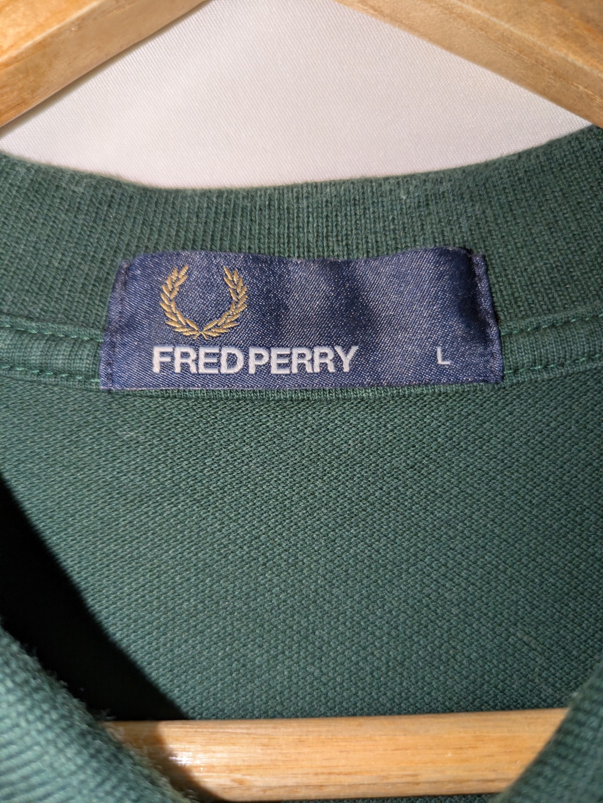 Fred Perry M3600 Green Gold Twin Tipped Polo Shirt Slim Fit Large