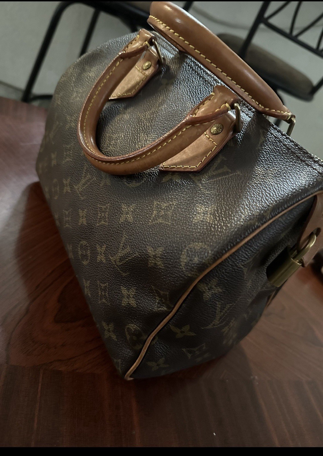 Louis Vuitton Monogram Speedy Small Zip Top Handle Satchel Bag w/ Lock