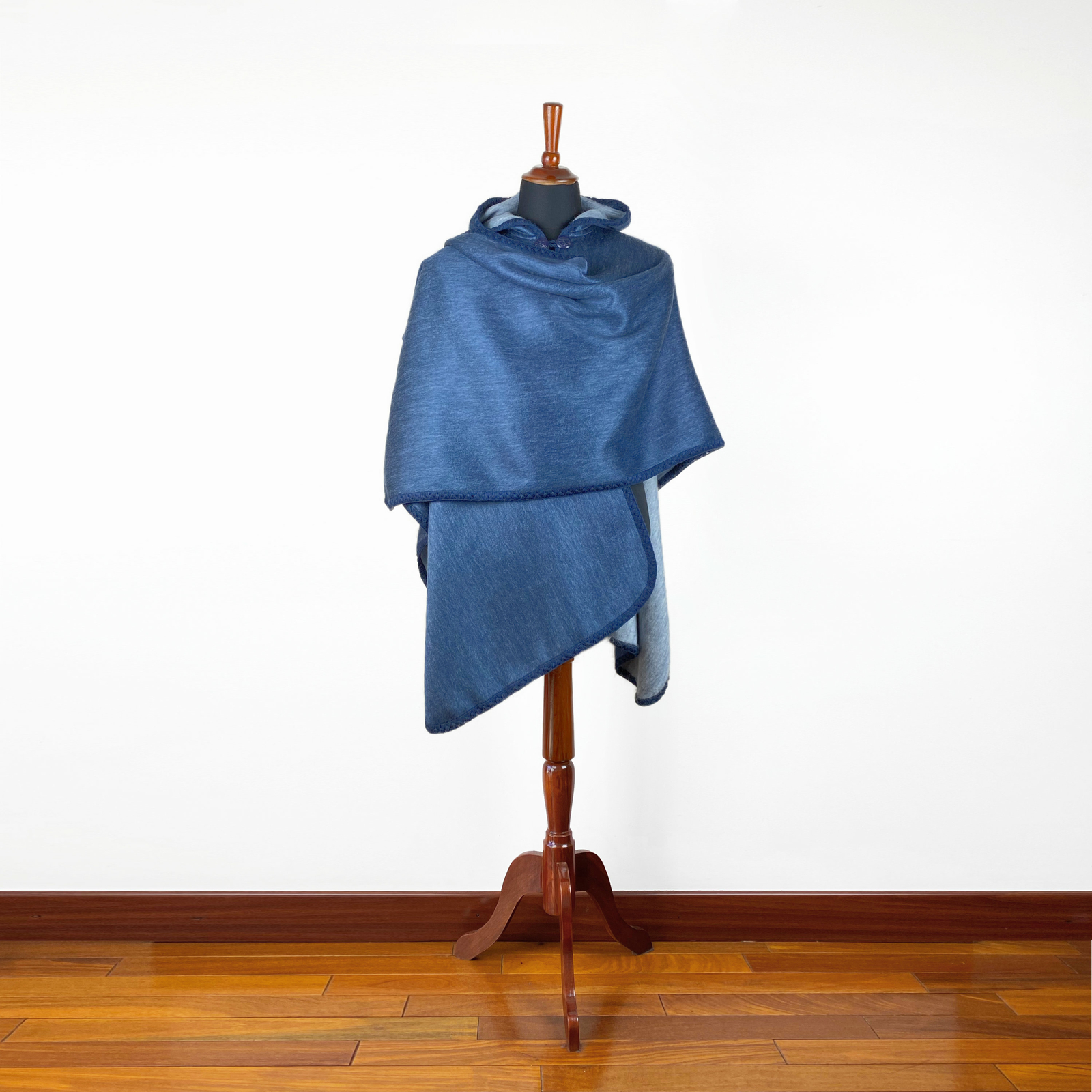 ALPACA WOOL BOHEMIAN WRAP HOODED BLANKET CAPE OPEN PONCHO SHAWL UNISEX HANDMADE