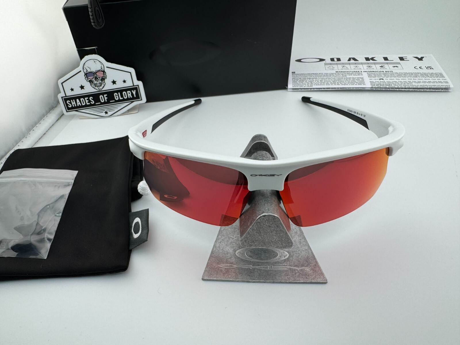 OAKLEY BISPHAERA MATTE WHITE WITH PRIZM FIELD SUNGLASSES OO9400-10 AUTHENTIC NEW