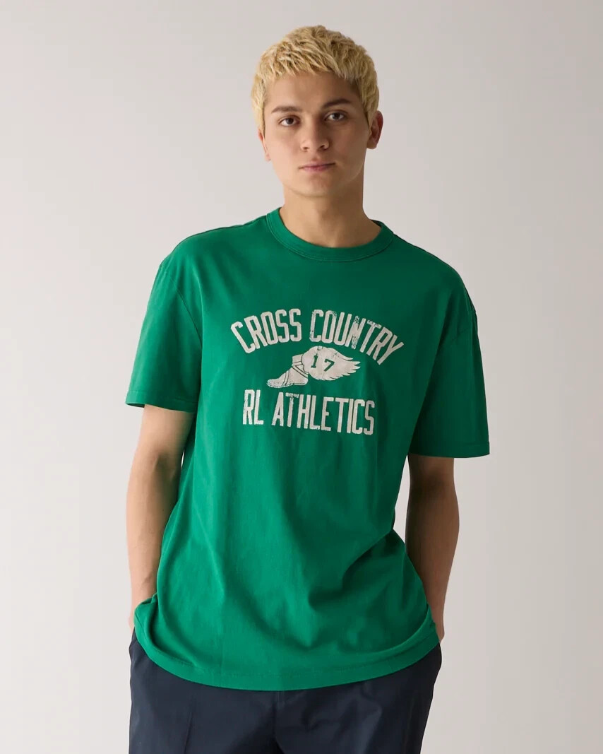 NWT Polo Ralph Lauren Green CROSS COUNTRY RL ATHLETICS Graphic T Shirt Sz XLT
