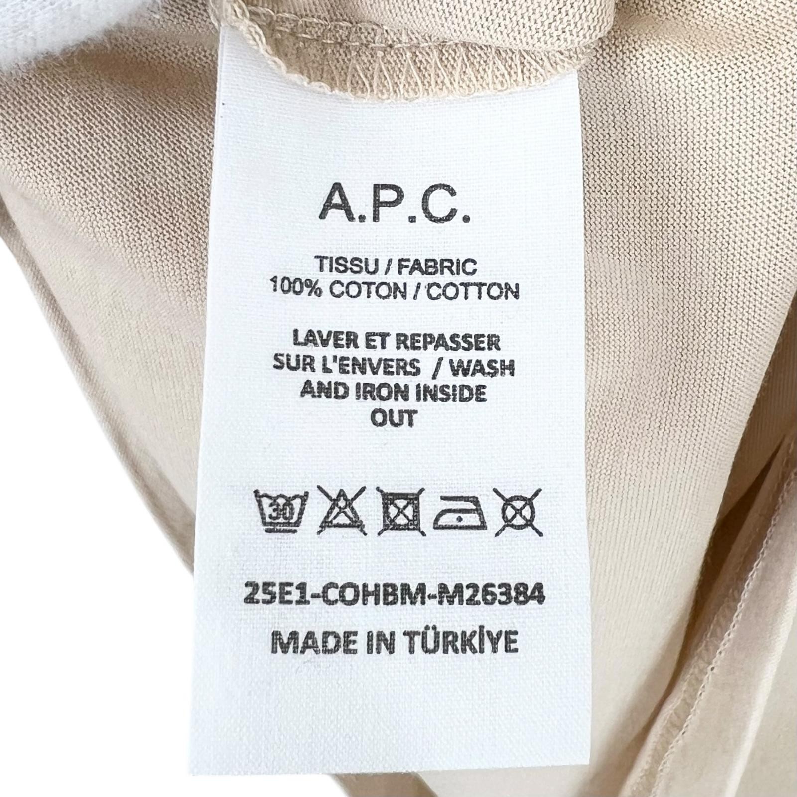 A.P.C. Standard Grand VPC Plain Short sleeve T-shirt beige mens XL【used】
