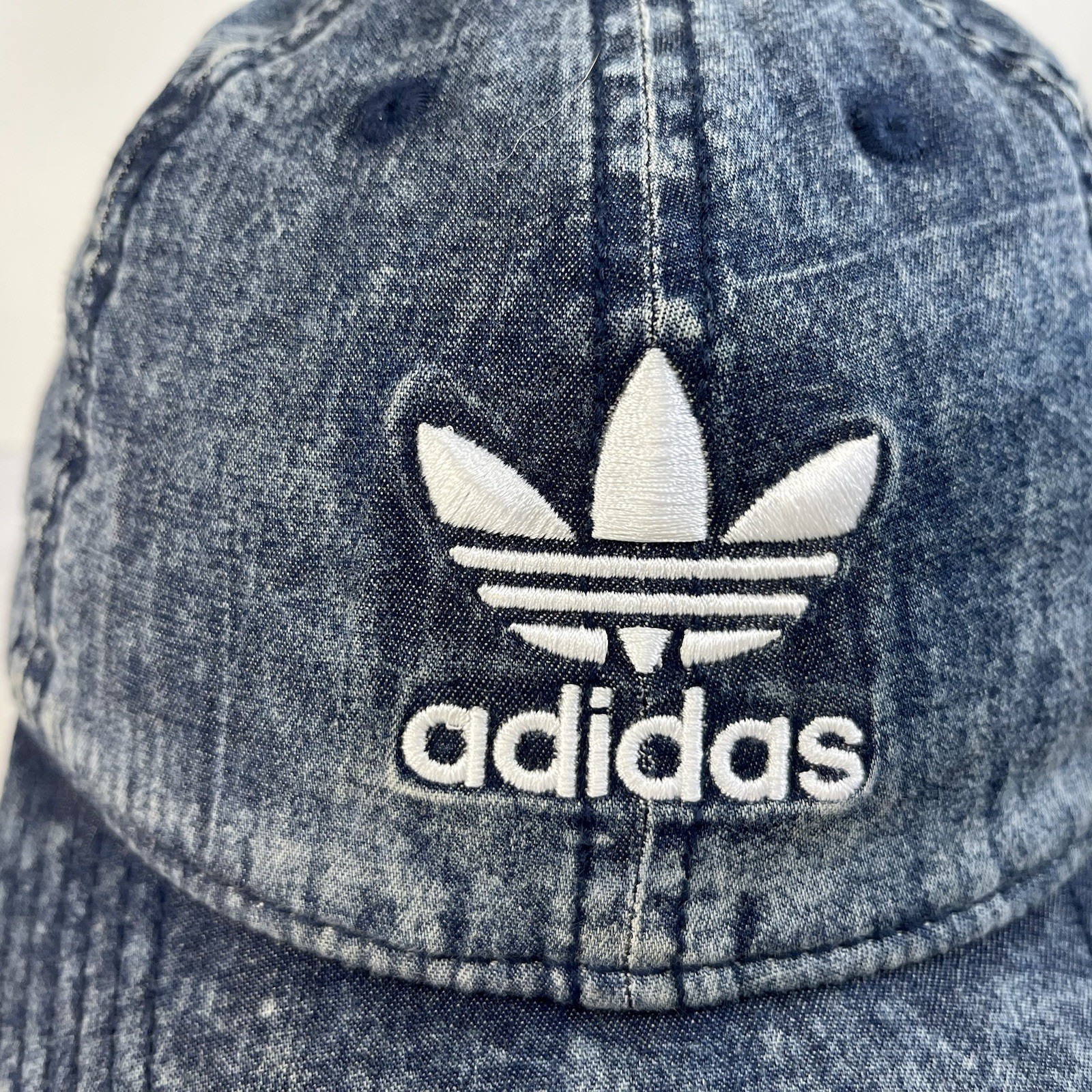 adidas Blue Denim Stone Washed Cap OSFW 100% cotton Adjustable back strap