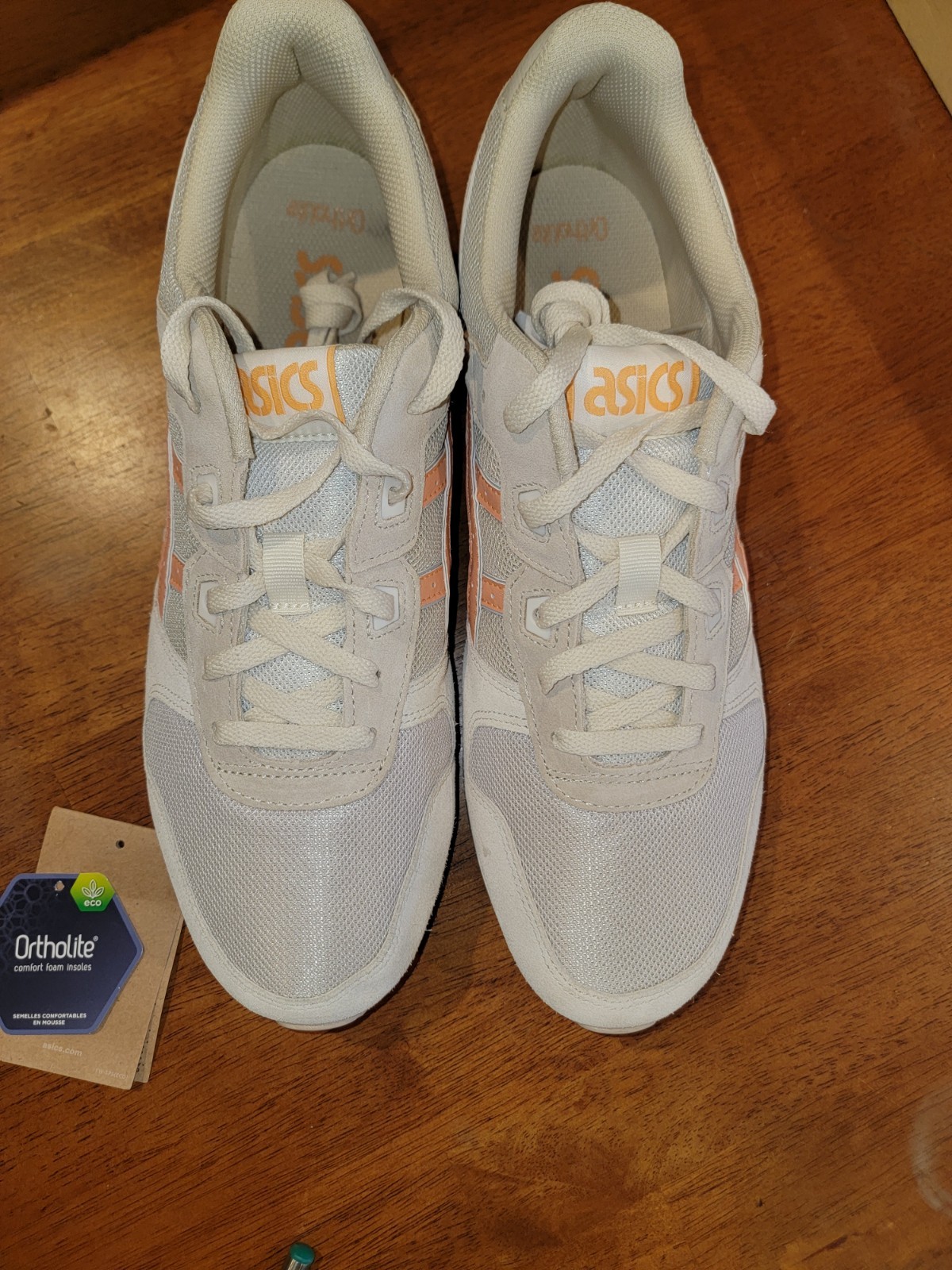 ASICS Lyte Classic Men’s Shoes Size 11.5, Grey/Terracotta. With some ware.