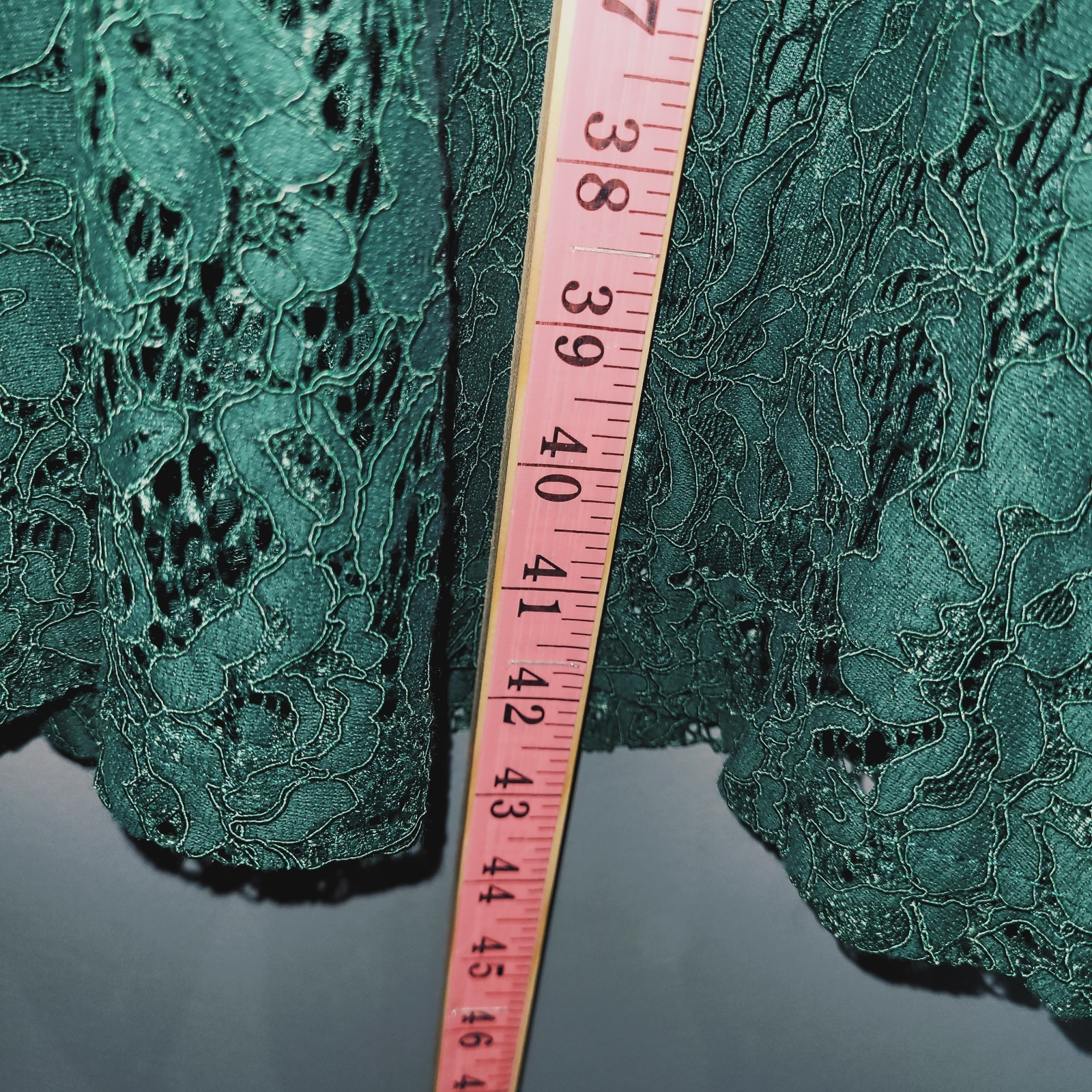 BNWT NEW DOROTHY PERKINS DRESS 16 DARK GREEN CROCHET FLORAL SHIFT PARTY WD62