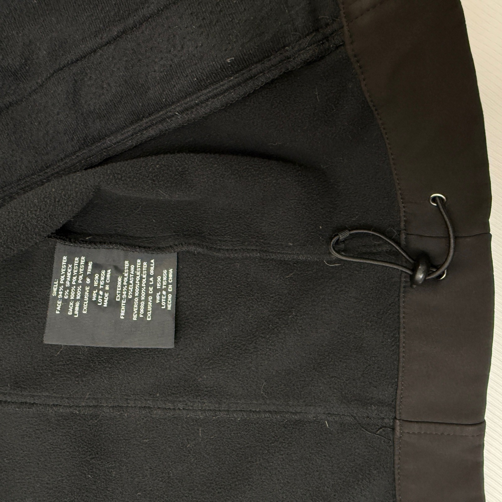 Weatherproof 32 Degrees Mens Black Softshell Fleece Lined Jacket Medium T15165G