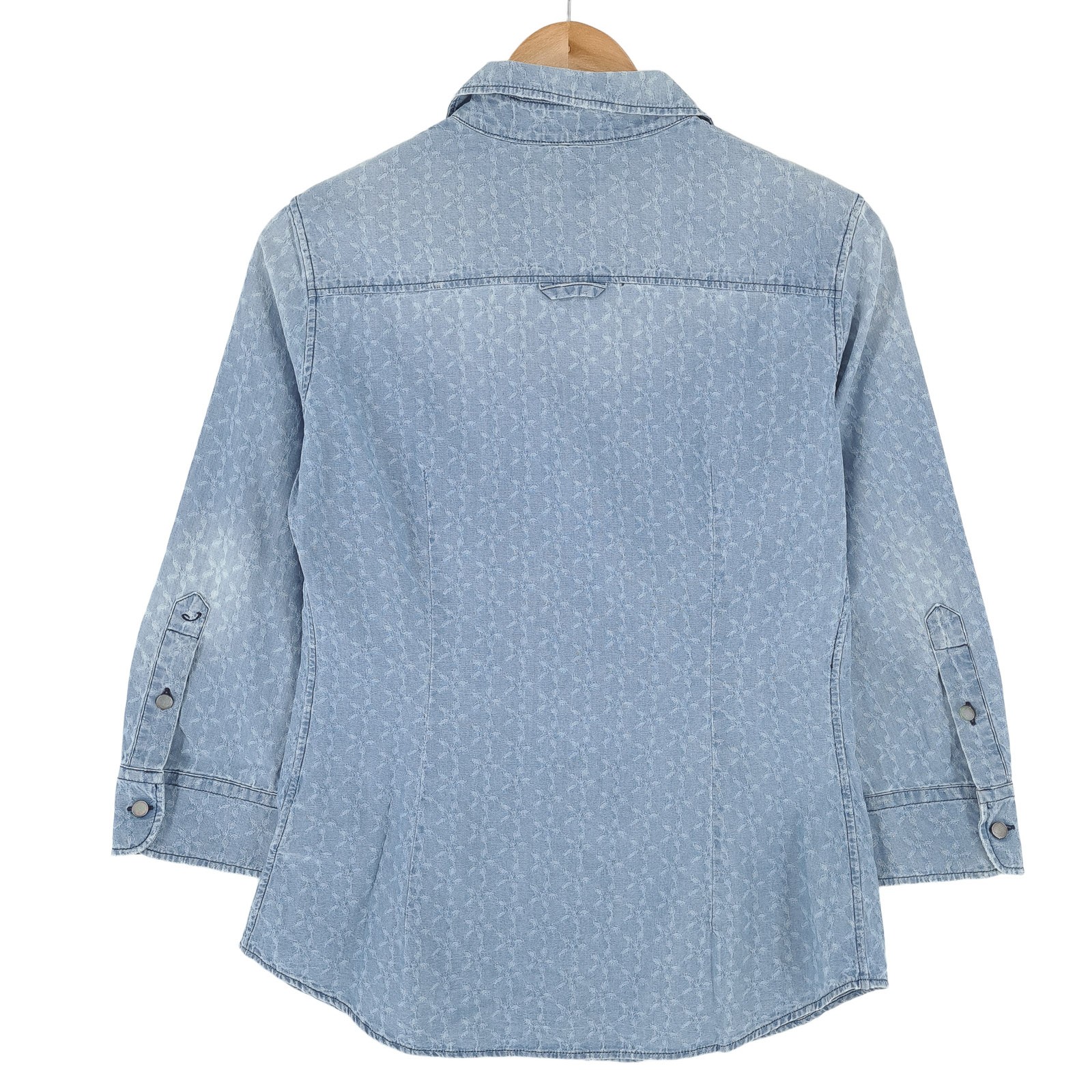 Jacob Cohen Denim Shirt Blue Geo Button Up Casual Everyday Women Lt1 Size S