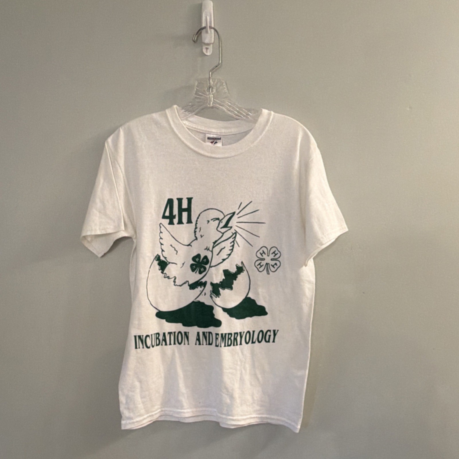VTG 90s/00s 4-H Club T-shirt, Jerzees, Incubation & Embryology, EUC, Adult Sz SM