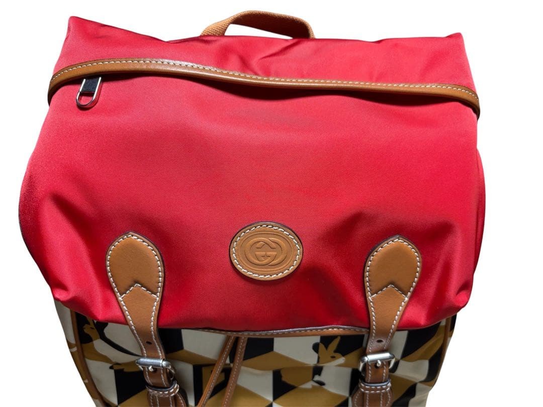 New GUCCI Rabbit Square G Nylon Backpack Gift Present 0629b