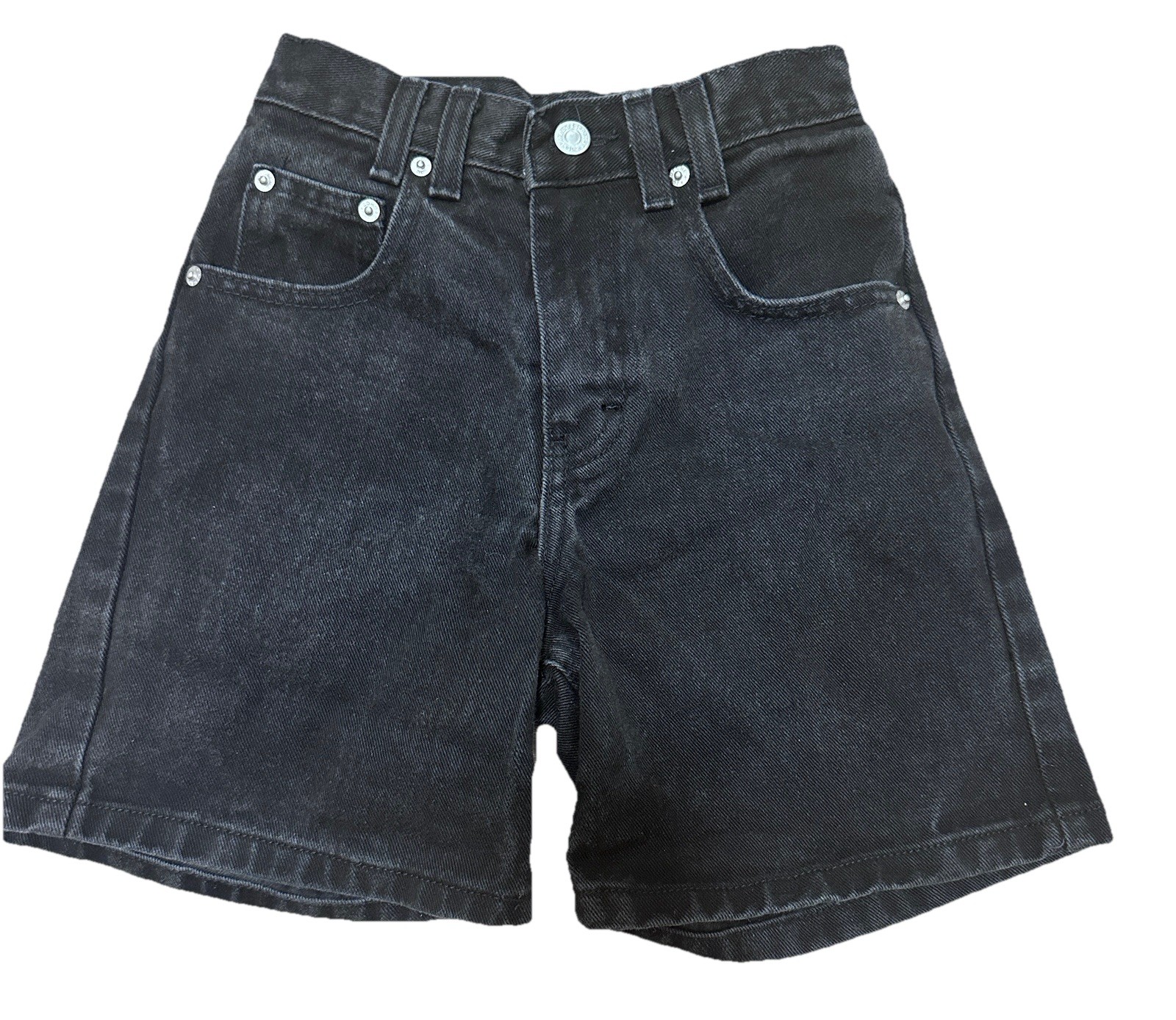 Jordache Girls Black Jean Shorts High Rise Size 12 100% Cotton