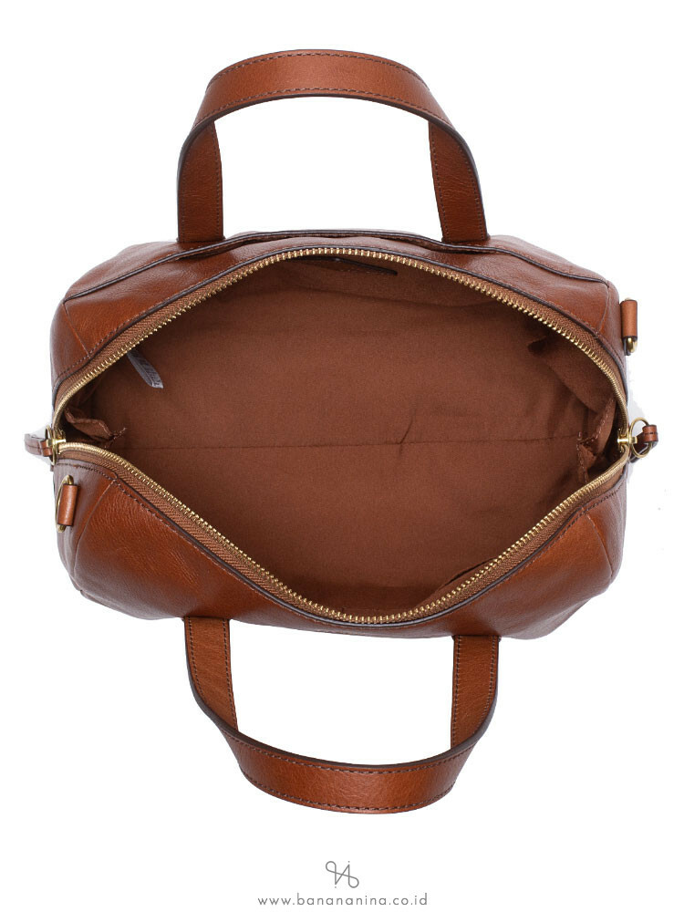 Fossil Sydney Satchel Crossbody Brown Leather Handbag SHB1978210 NWT $180 FS