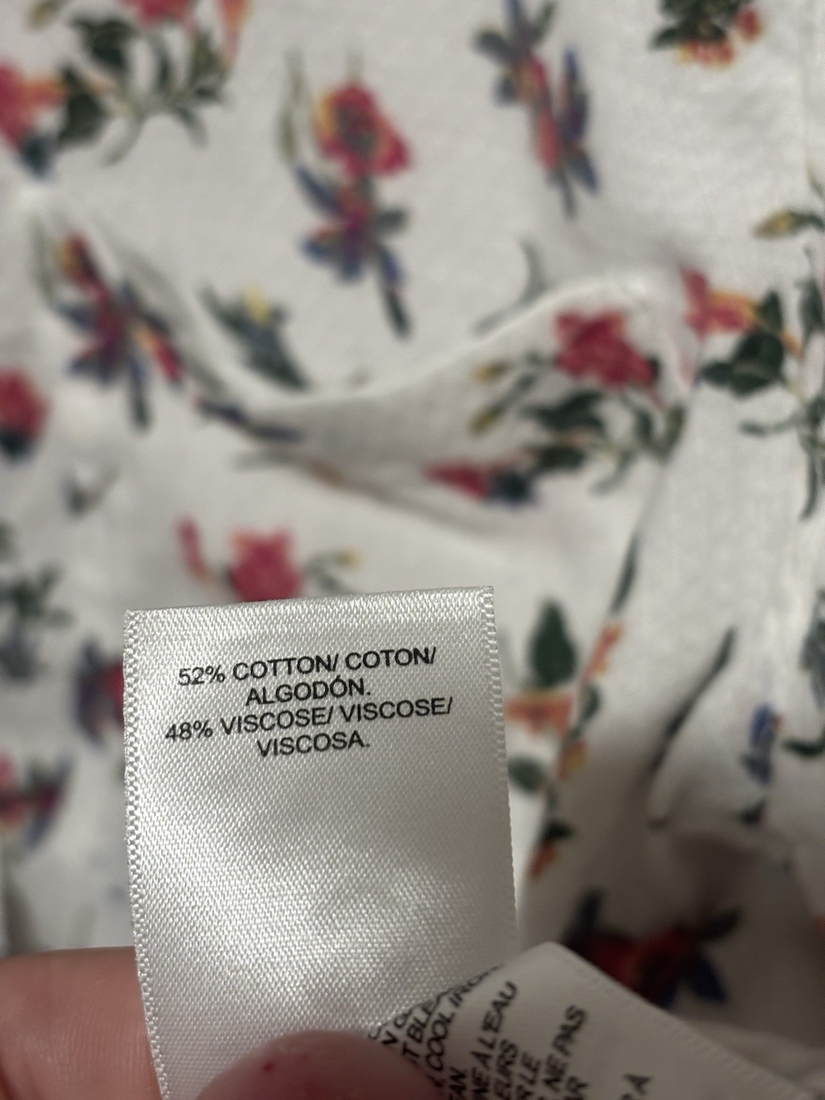 Lucky Brand Women’s White Floral Button-Front Top
