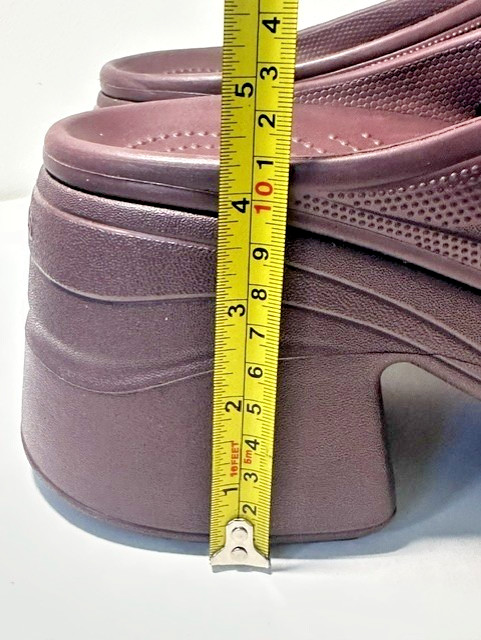 CROCS Siren Dark Cherry Chain Clog Heel W 15 M 13 Comfort Platform Waterproof