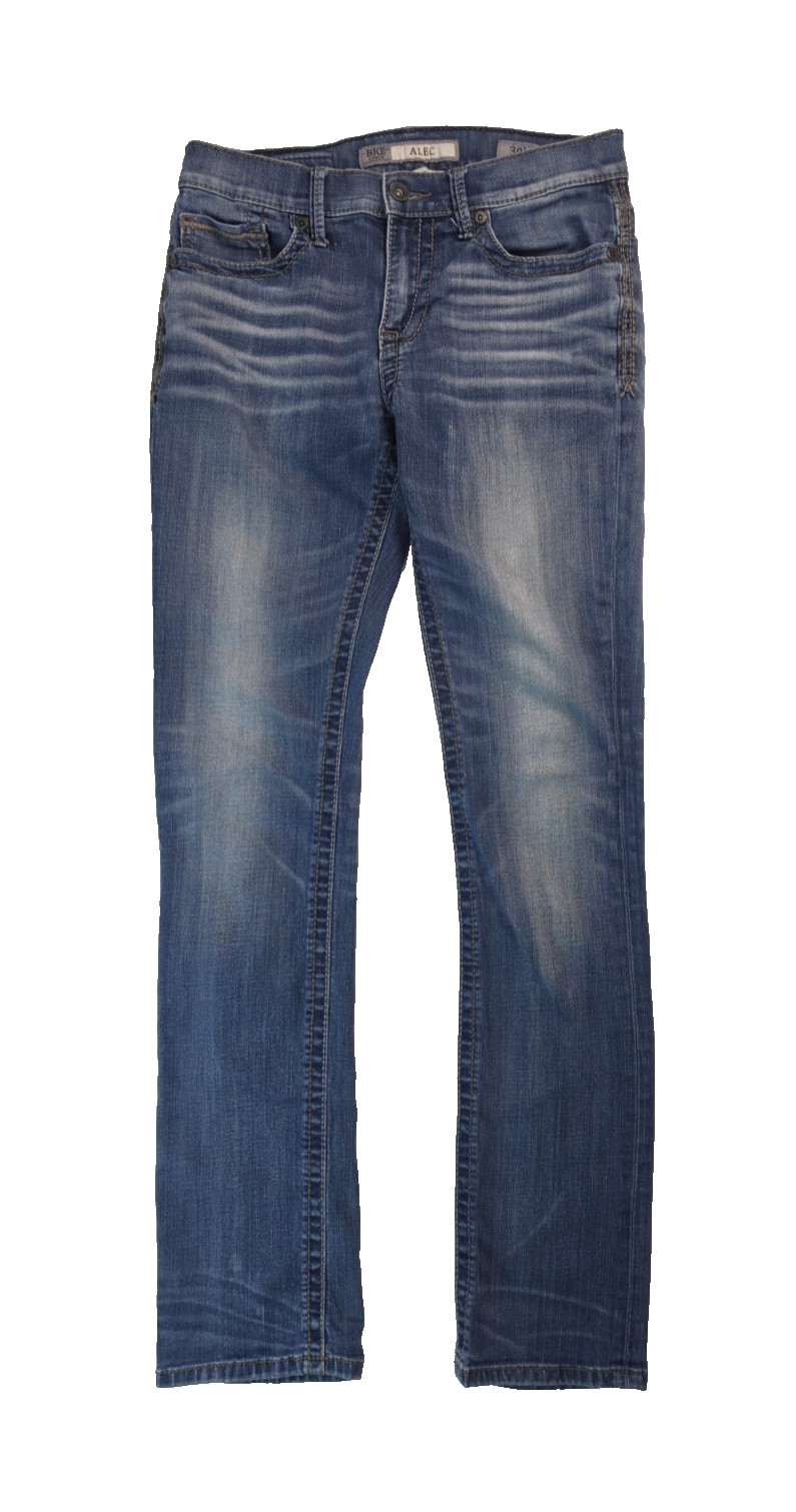 BKE Buckle Alec Straight Leg Blue Denim Jeans Mens Size 30L 30×34 RN75720