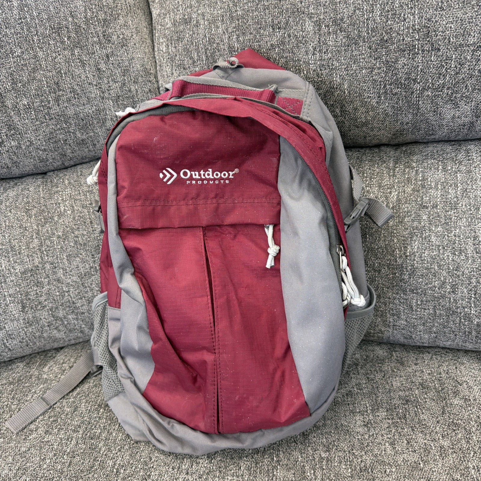 Outdoor Products Maroon/Gray Backpack, Hiking/School/Sports