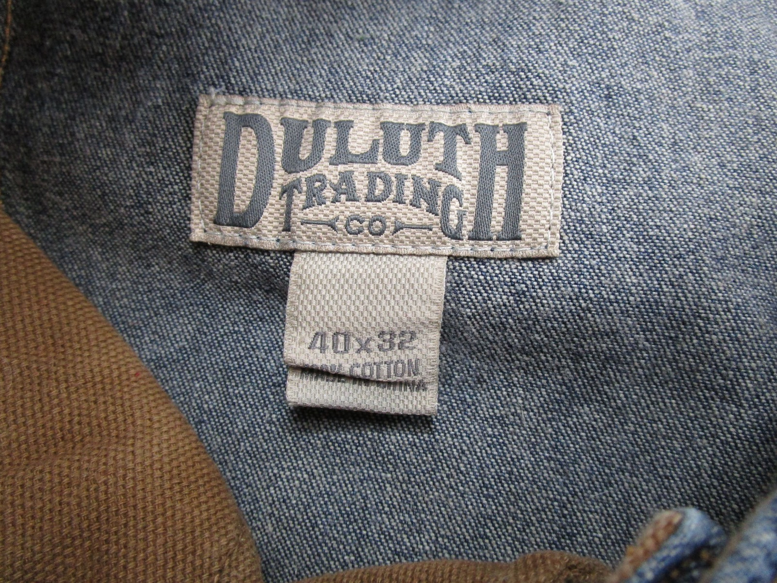 Duluth Trading Co. Ballroom Jeans 40×32 Regular Fit Straight Cotton Denim 64012
