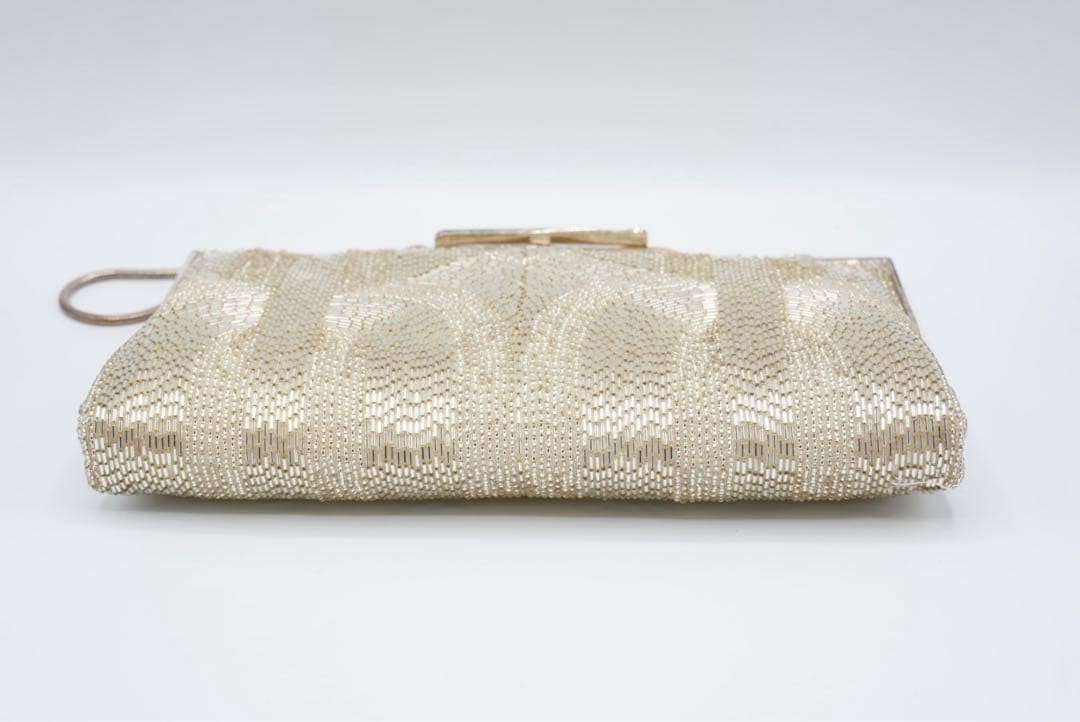 Japanese Beaded Vintage Bag Small Shoulder Accessory 8.7in