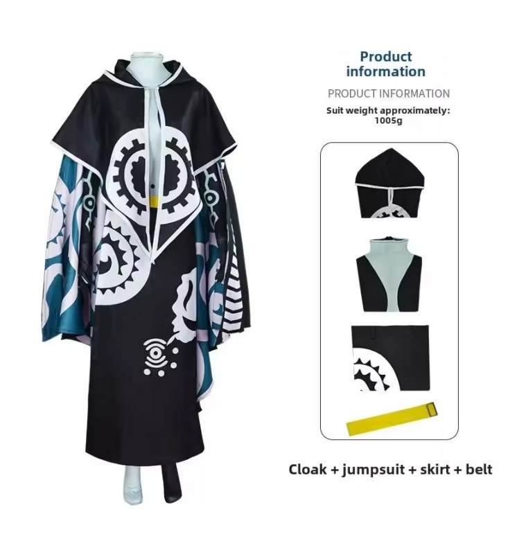 Cosplay Costume Set Dress Cloak Belt Full Outfit Role Play Halloween