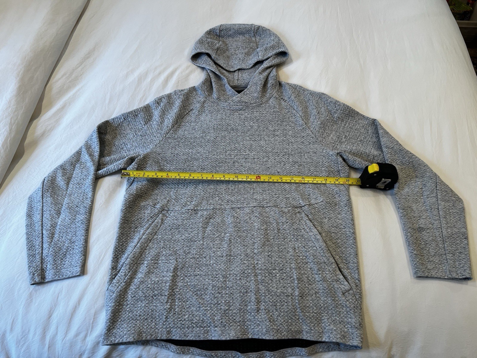 Lululemon at Ease Men’s Hoodie Small Textured Double Knit, Gray